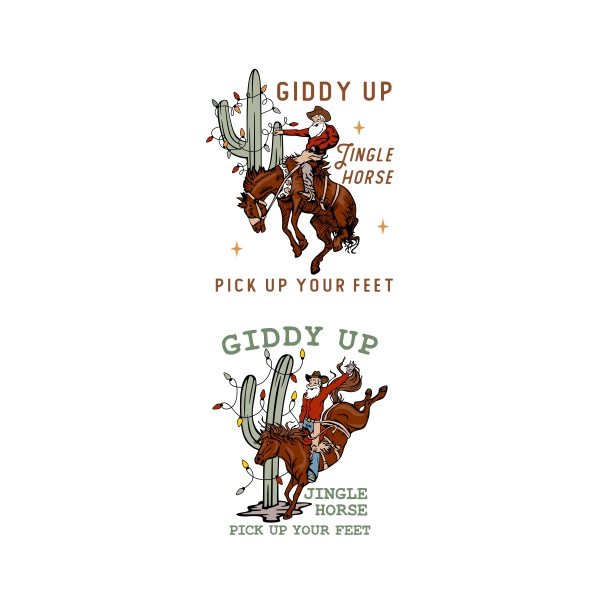 Giddy Up Jingle Horse SVG Pick Up Your Feet