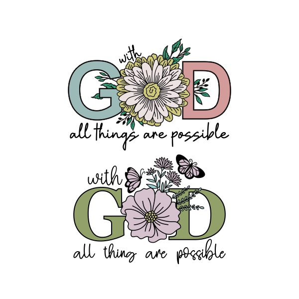 With God All Things are Possible SVG