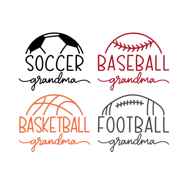 Ball Sports Grandma SVG Soccer Baseball Basketball Football