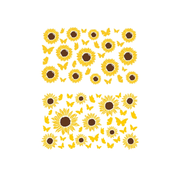 Seamless Sunflowers Decal SVG