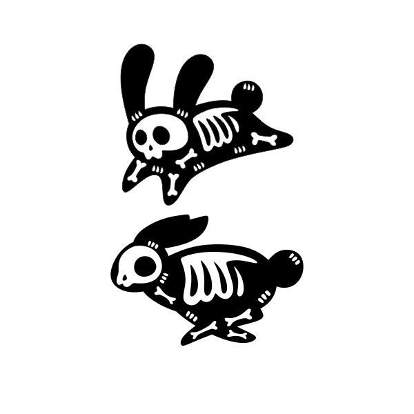 X-Ray Bunny SVG Skeleton