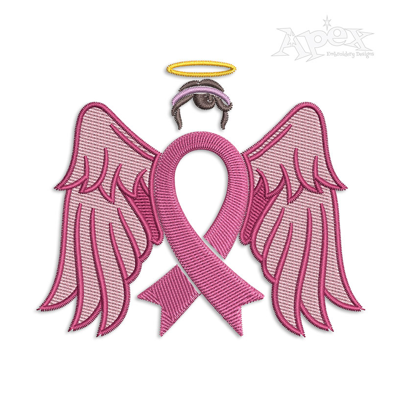 Cancer Awareness Ribbon Angel