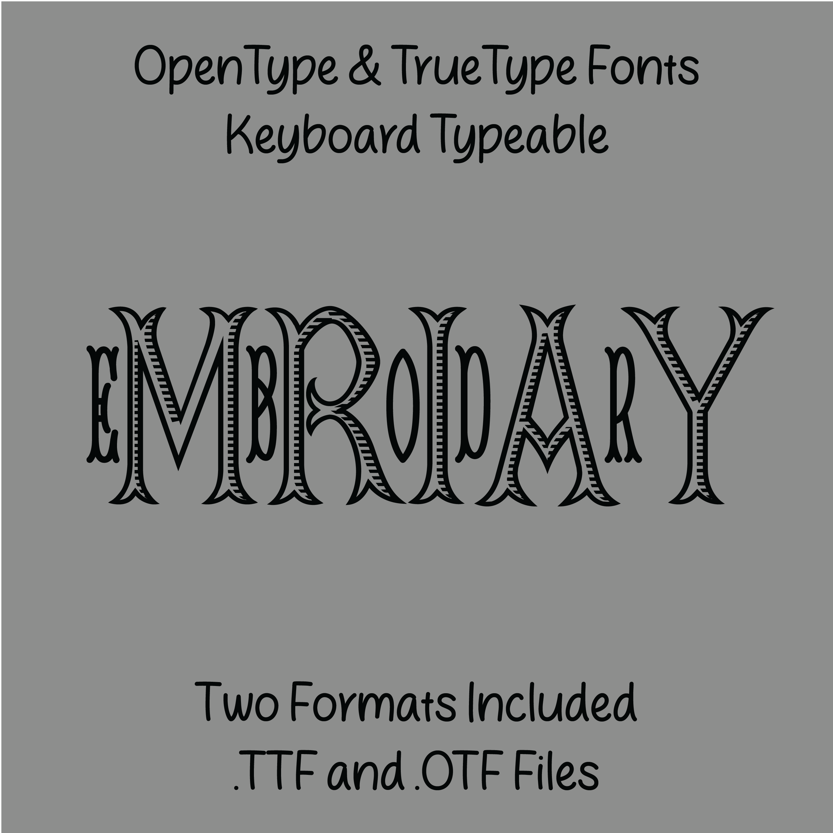 Ribbed Monogram TrueType Font