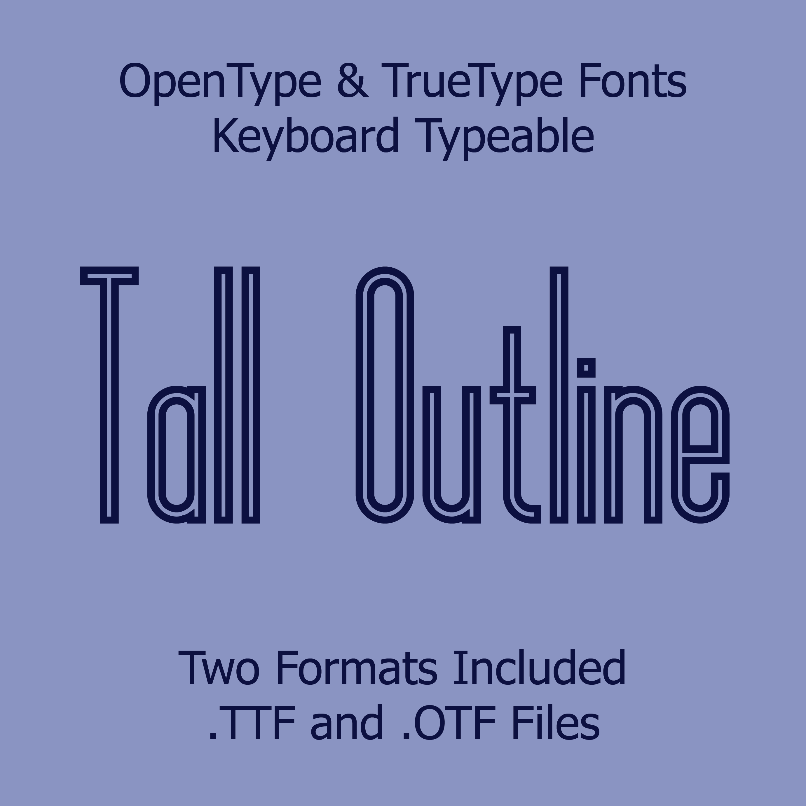 Tall Outline TrueType Font
