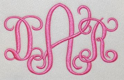 Interlocking vine embroidery font