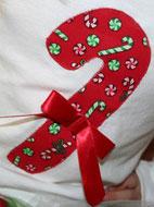 Candy Cane applique for embroidery