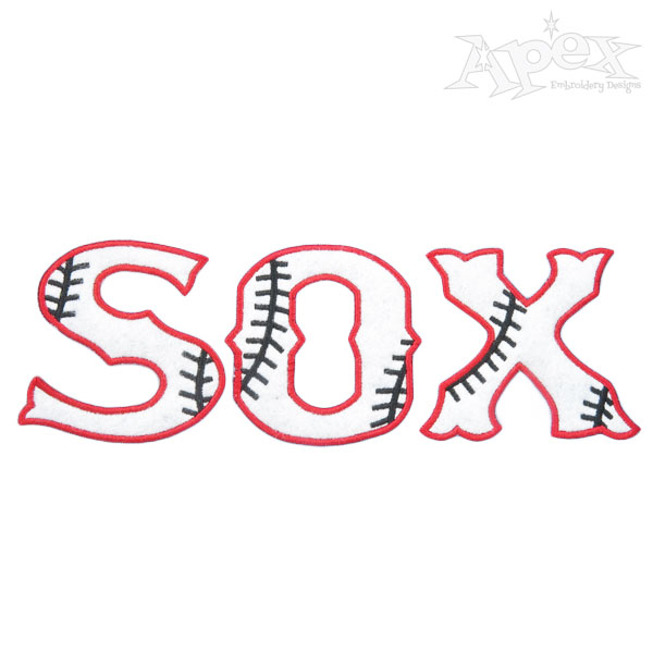 Boston Baseball Applique Embroidery Font