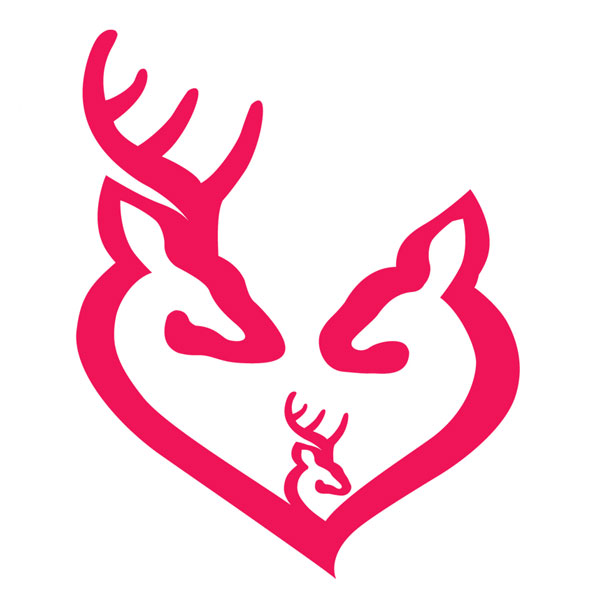 Browning Style Buck & Doe Deer Decal Sticker – Choose Your Color! (GN12-13) – Oracal Vinyl