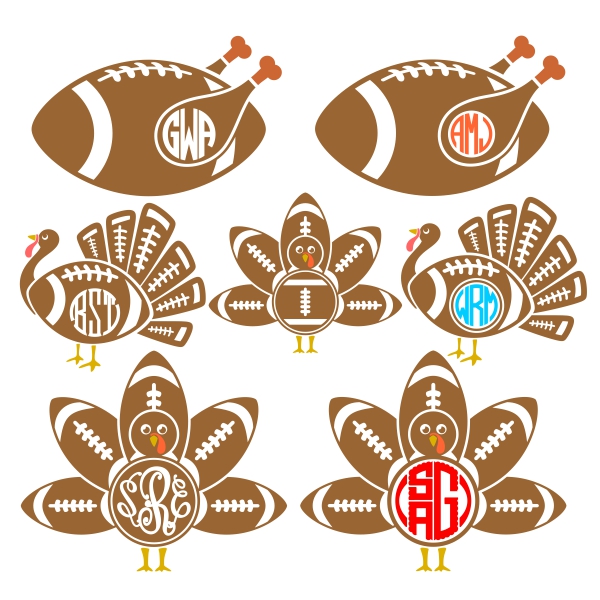 Turkey Football Svg Cuttable Designs