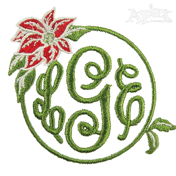 Poinsettia Flower Embroidery Frame