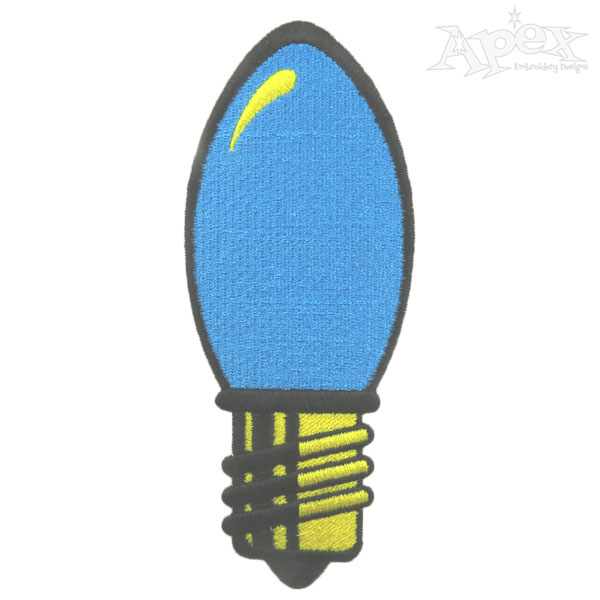 Chistmas Light Bulb Embroidery Design