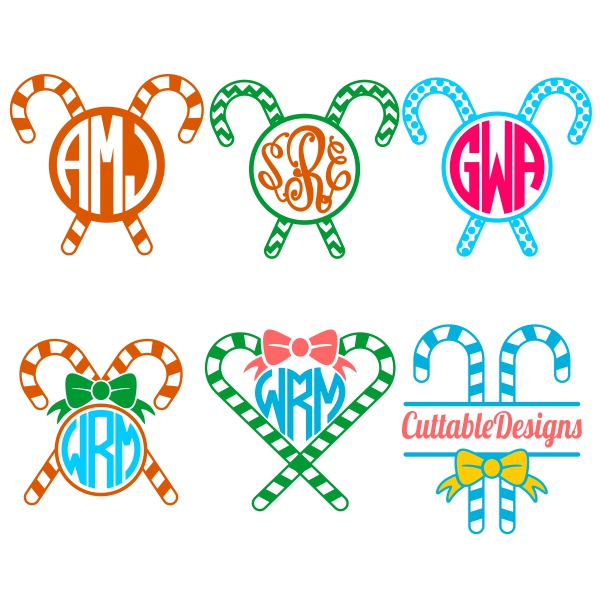 Candy Cane Christmas Svg Cuttable Designs
