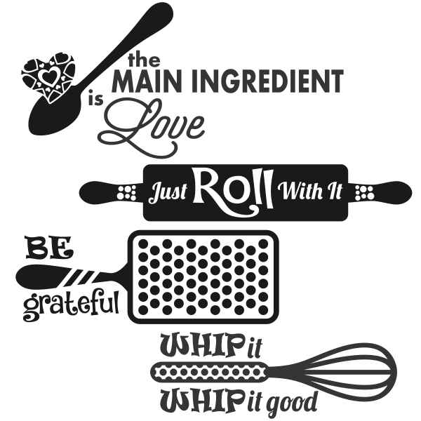 Kitchen Food Sayings Svg Cuttable Designs