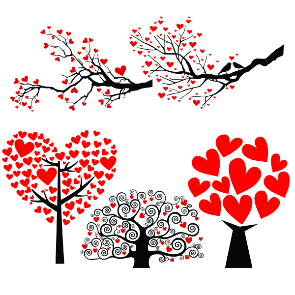Tree Heart Love Svg Cuttable Designs