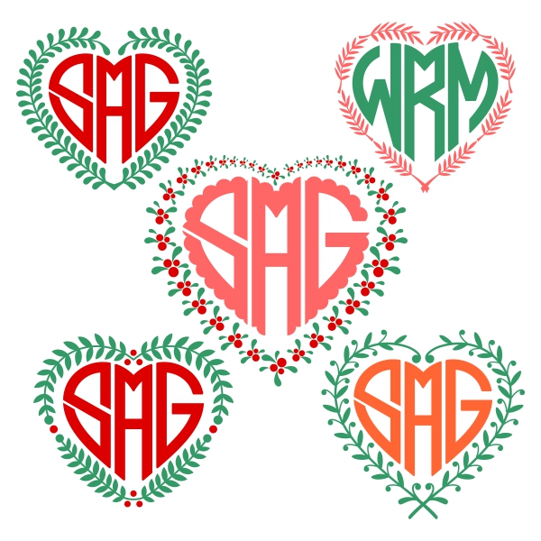 Heart Wreath Svg Cuttable Designs