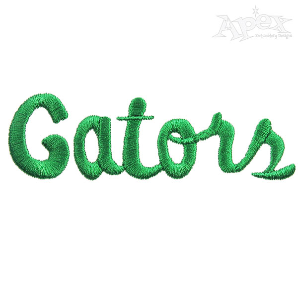 Florida Gators Script Embroidery Font