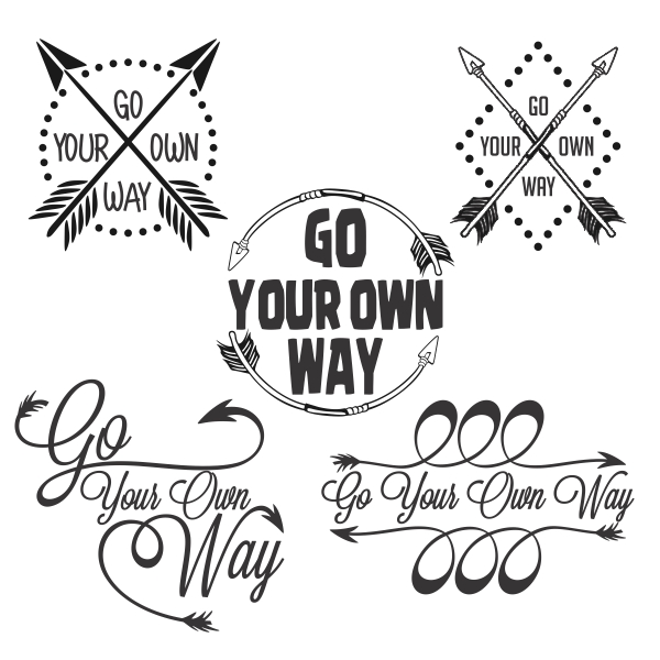 Go your own way Svg Cuttable Designs