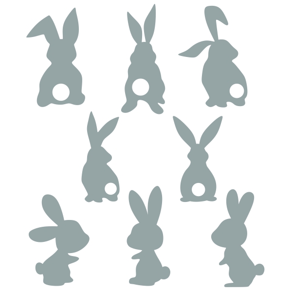 Easter Bunny Silhouette Svg Cuttable Designs