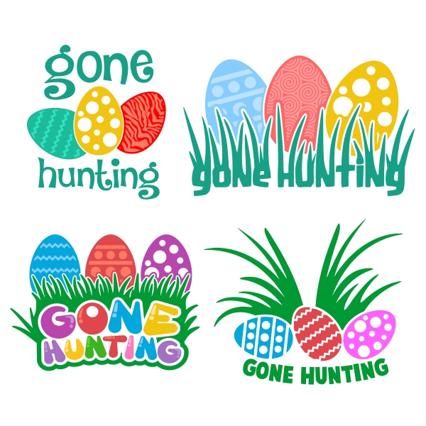 Gone Hunting Easter Eggs Cuttable Designs