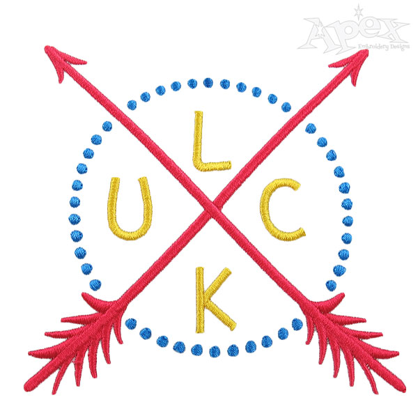 Luck Arrows Embroidery Design