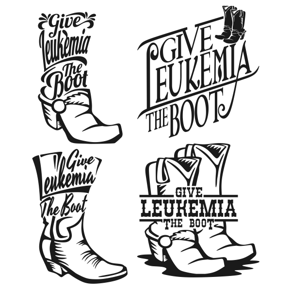 Give Leukemia The Boot Cuttable Design