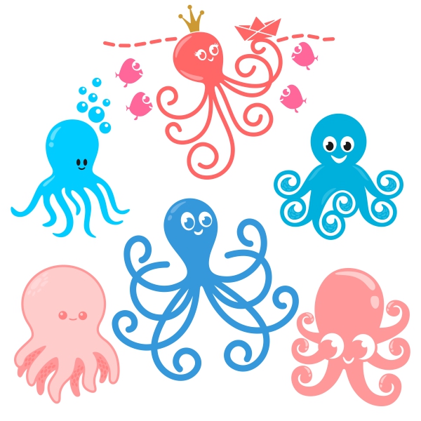 Octopus Sea Cuttable Designs