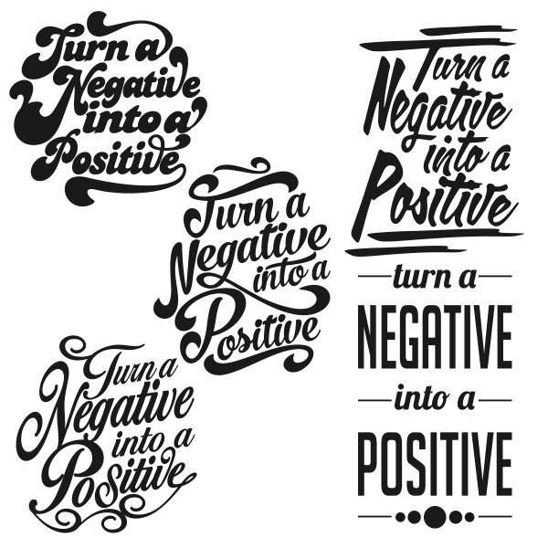 Turn a negative to a positive Cuttable Design
