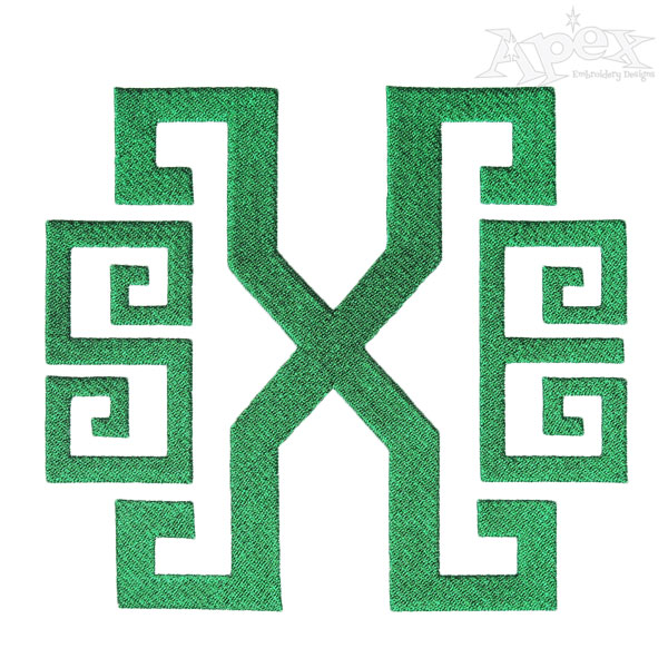Greek Key Large Embroidery Font