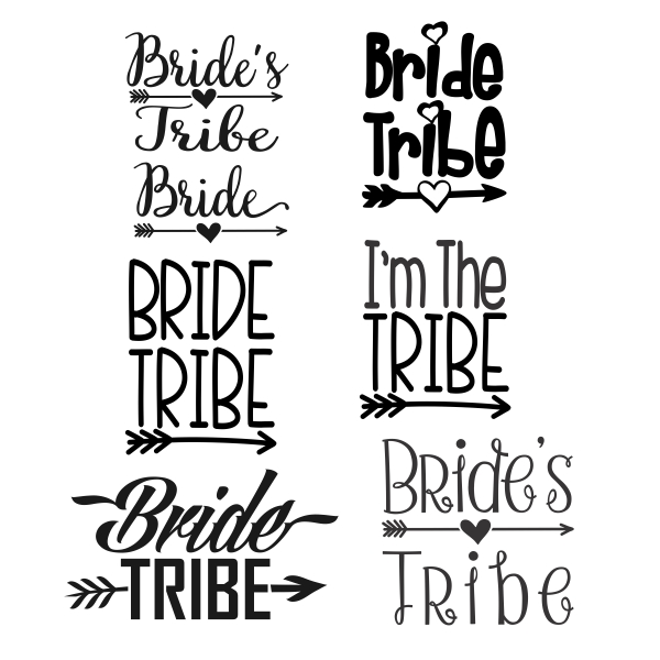 Bride Wedding Tribe SVG Cuttable Designs