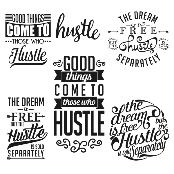 Hustle SVG Cuttable Designs