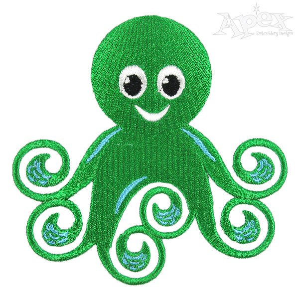 Octopus Cute Embroidery Design