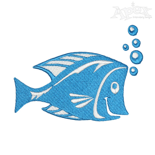 Smiling Fish Embroidery Designs