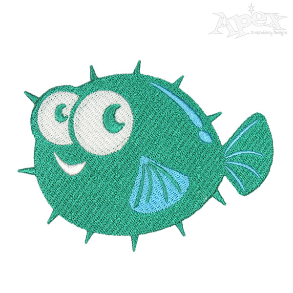 Pufferfish Puffer Fish Embroidery Designs