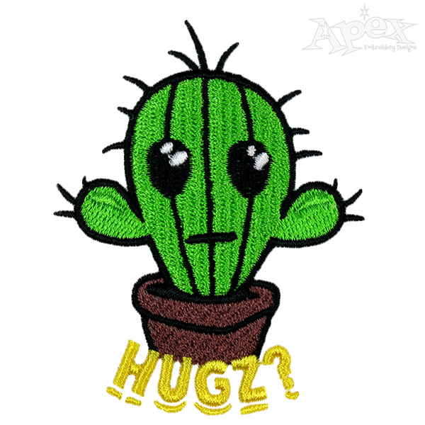 Hugz Cactus Embroidery Designs