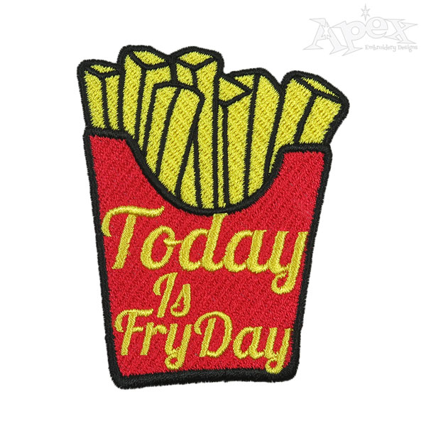 Fry Day Embroidery Designs