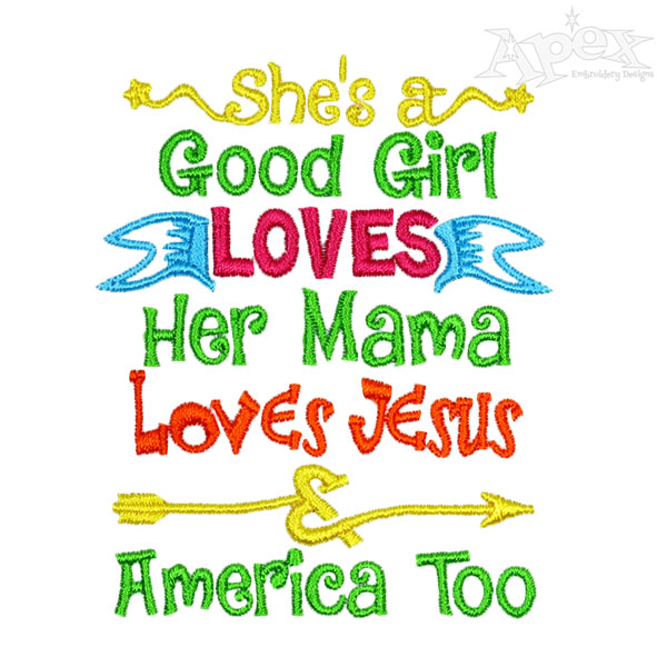 Good Girl Embroidery Designs