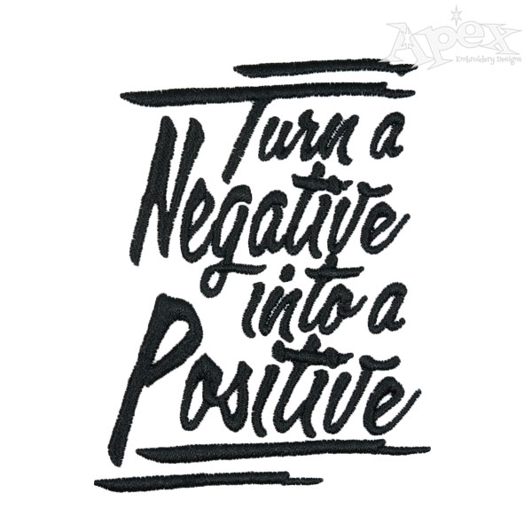 Negative Positive Embroidery Designs