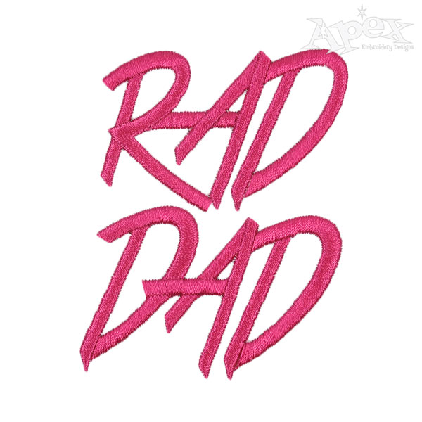Rad Dad Embroidery Designs