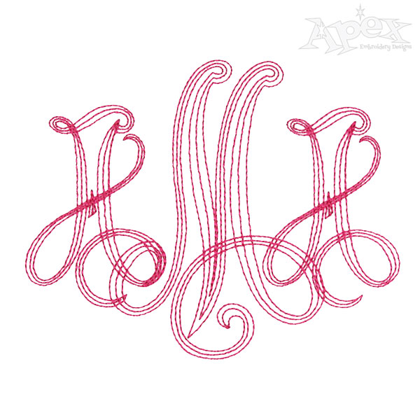 Victor Bean Monogram Embroidery Fonts