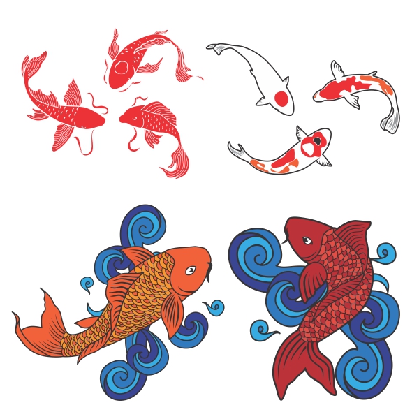 Koi Fish SVG Cuttable Designs