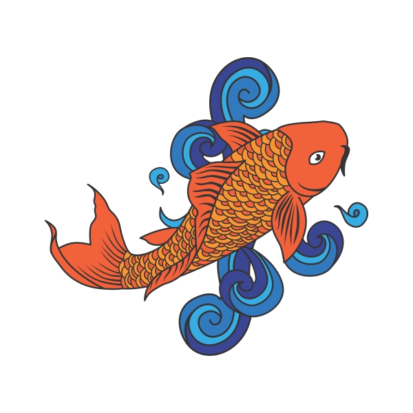 Goldfish Cuttable Design | Apex Embroidery Designs, Monogram Fonts