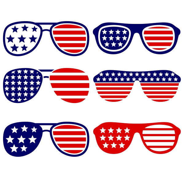 USA America Merica Sunglasses SVG Cuttable Designs