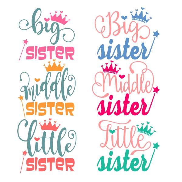 Sisters SVG Cuttable Designs