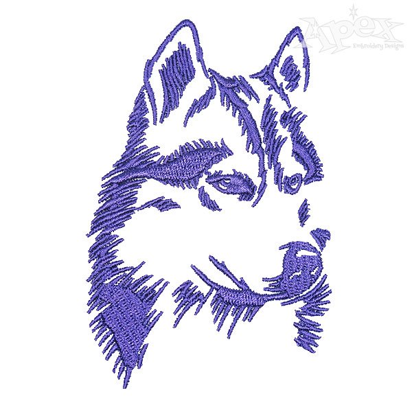 Husky Dog Embroidery Designs