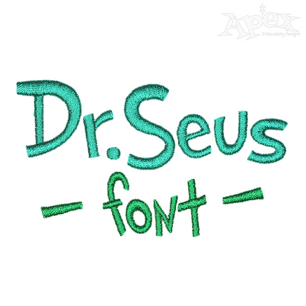 Dr Seus Embroidery Fonts