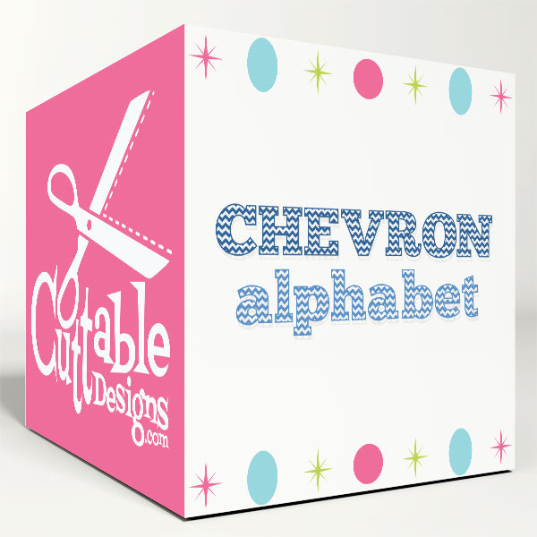 Chevron Letter SVG Cuttable Fonts