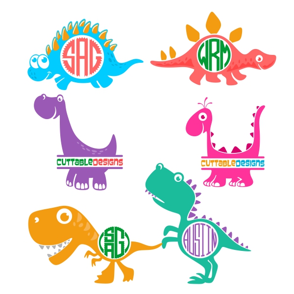 Dino Dinosaur SVG Cuttable Frames