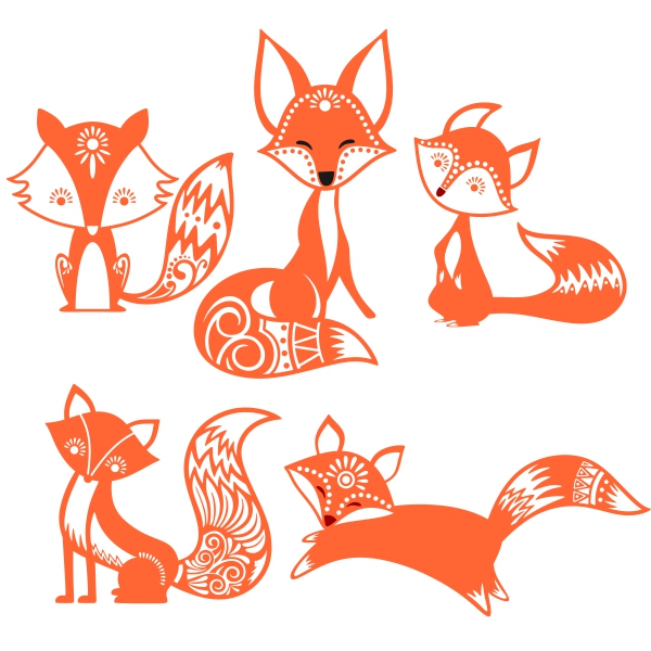 Cute Fox SVG Cuttable Designs