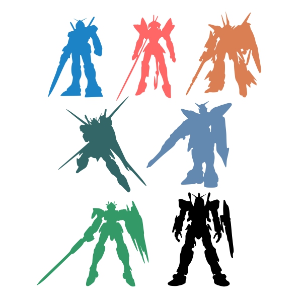 Gundam Pack SVG Cuttable Designs
