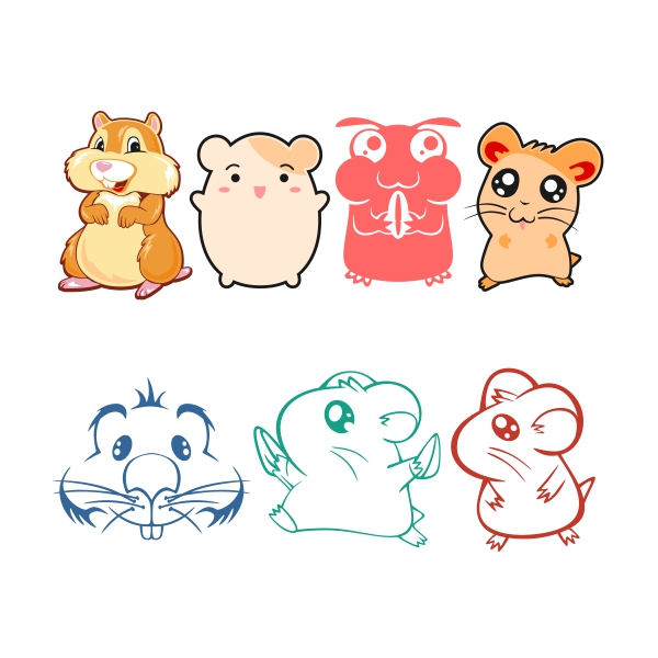 Hamster Pack SVG Cuttable Designs